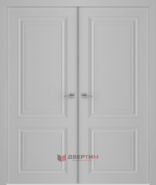 Межкомнатная дверь СК-2 Серый матовый распашная двухстворчатая V. Doors